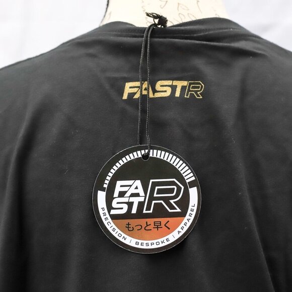 NWT Fastr Size 2XL black gold logo short sleeved t-shirt - Picture 5 of 10